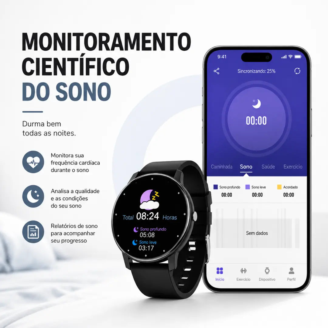 Smartwatch Active para Esportes e Dia a Dia