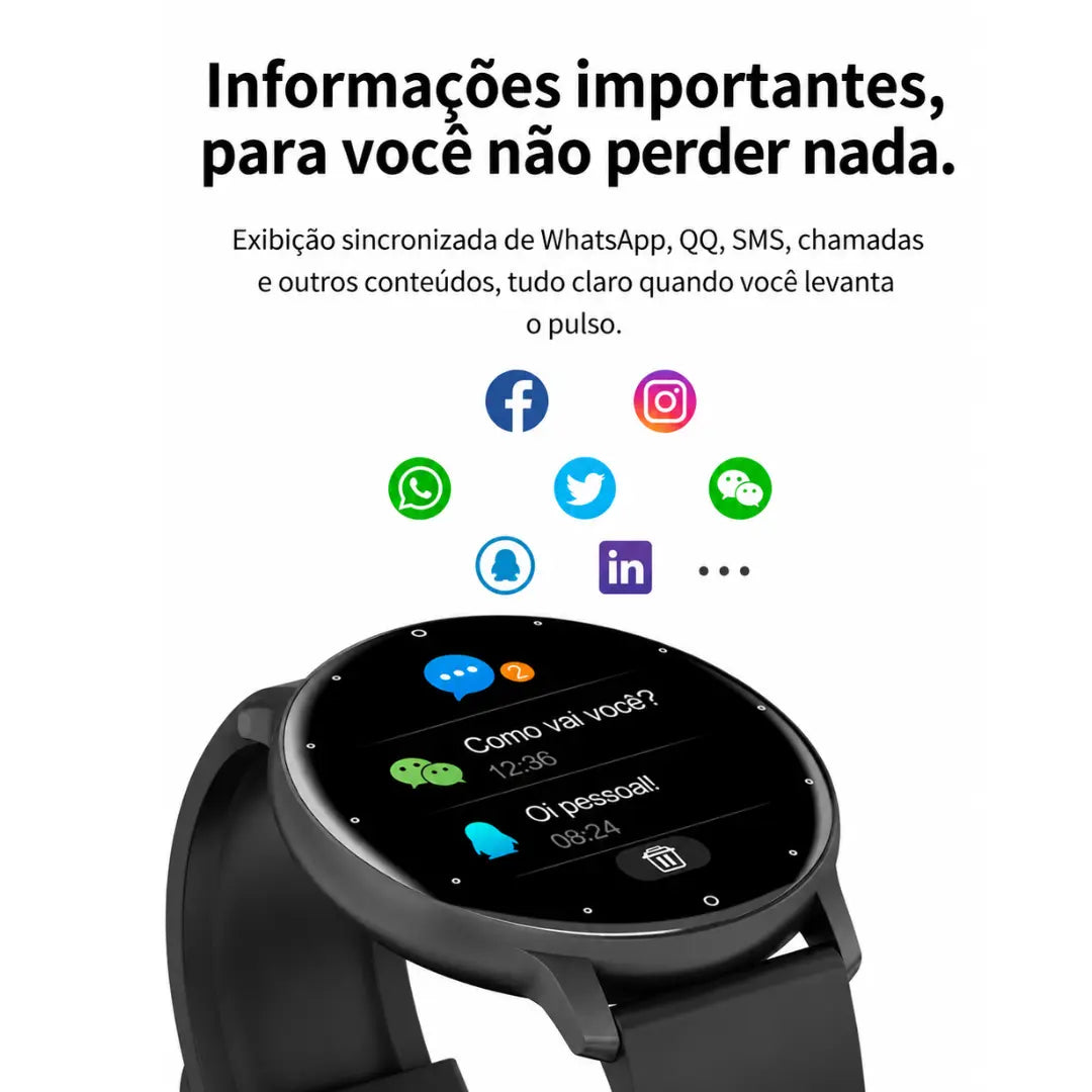 Smartwatch Active para Esportes e Dia a Dia