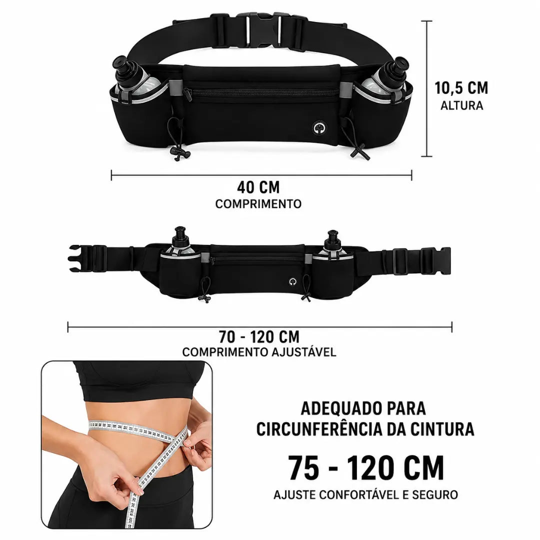 Cinto de Hidratação Performance com 2 Garrafas