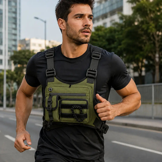 Colete Peitoral Esportivo com Bolsos