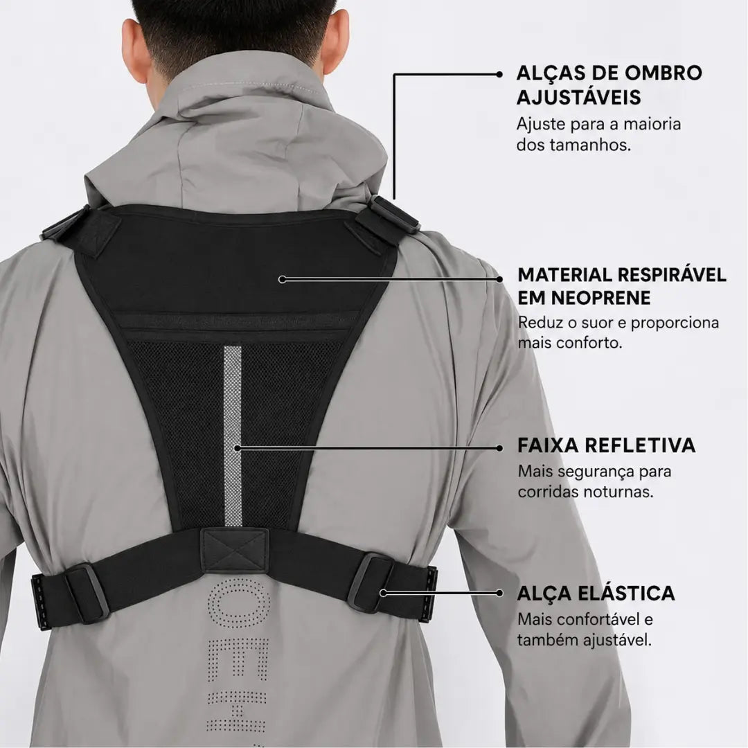 Colete Peitoral Esportivo com Bolsos