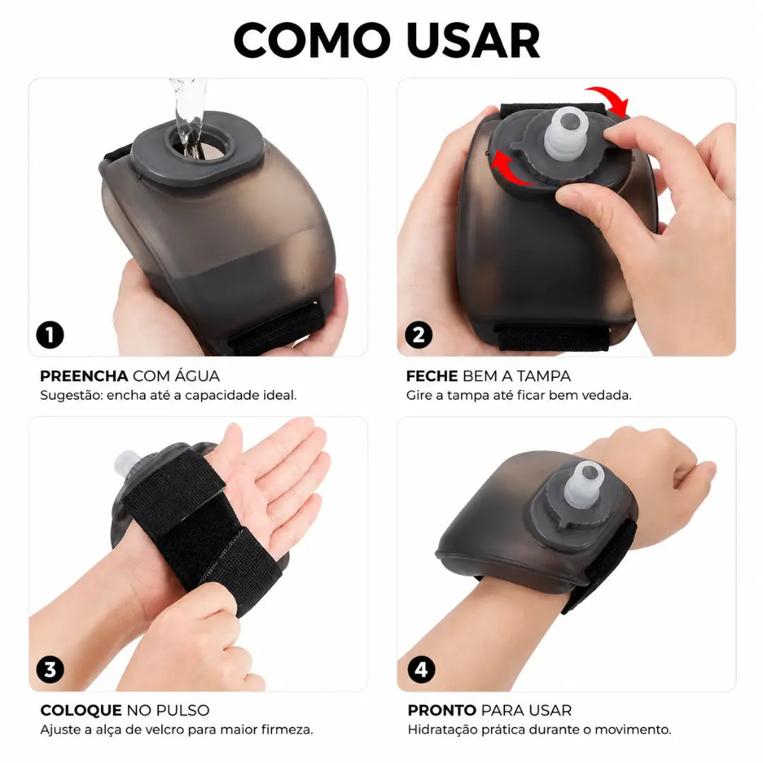 Pulseira de Hidratação Esportiva 300ml