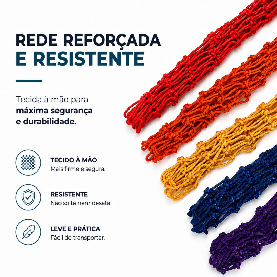 Rede para Transporte de Bolas Esportivas em Nylon