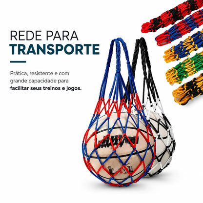 Rede para Transporte de Bolas Esportivas em Nylon
