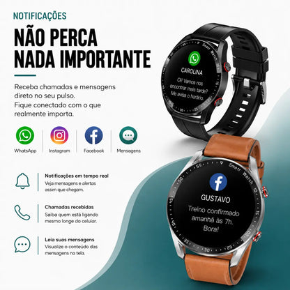 Smartwatch Esportivo com Chamadas Bluetooth