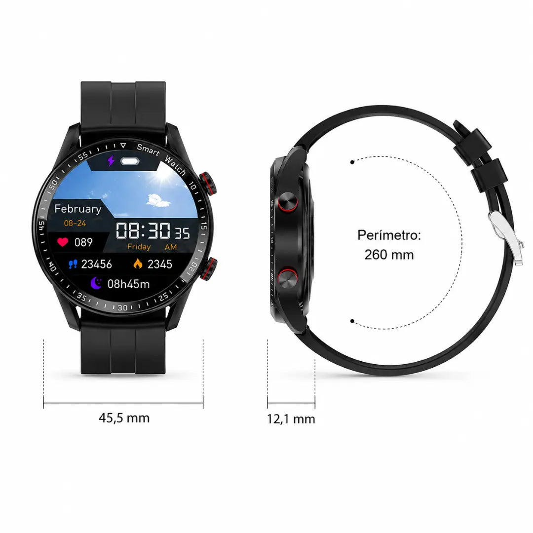 Smartwatch Esportivo com Chamadas Bluetooth